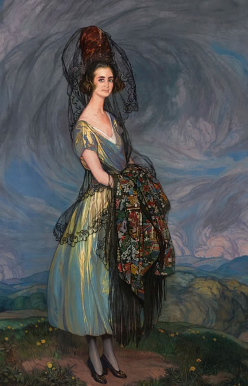 Oil portrait of Duchess of Arión by Ignacio Zuloaga (1870-1945), Meadows Museum SMU, Dallas
